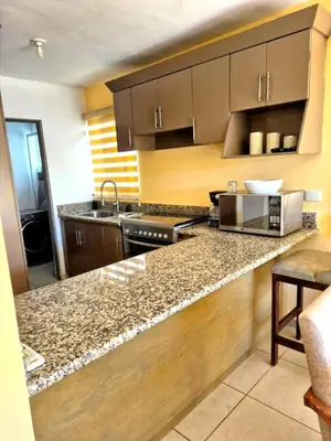 Una cocina o zona de cocina en Almar Azul - Residencial de Lujo 1 Min Playas