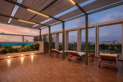 Un balcón o terraza de Departamento en Mazatlán con alberca