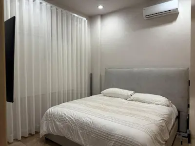 Cama o camas de una habitación en A pasos de la Playa y de Olas Altas, con Alberca