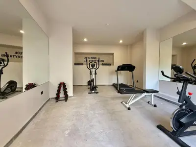 Gimnasio o instalaciones de fitness de A pasos de la Playa y de Olas Altas, con Alberca