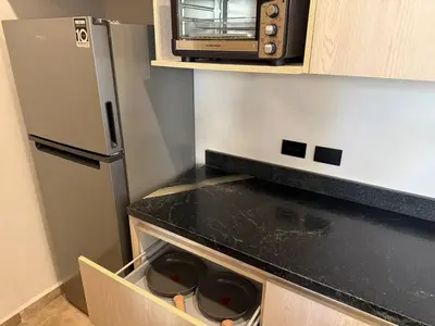 Una cocina o zona de cocina en A pasos del Centro Historico, Bares, con Alberca