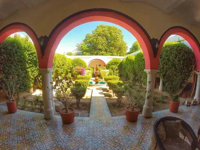 Jardín al aire libre en Hacienda Santa Cruz Del Fuerte