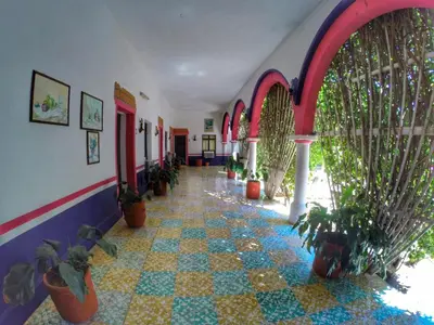 Jardín al aire libre en Hacienda Santa Cruz Del Fuerte