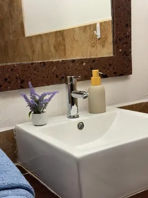 Un baño de Departamento Equipado - check-in Autonomo - breakfast kit