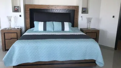 Cama o camas de una habitación en Condominio 701 Torre San Bernardo, Los Mochis Sin
