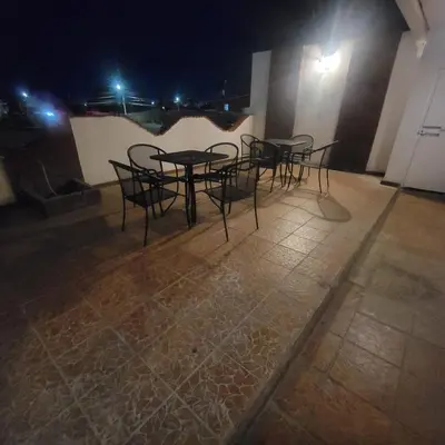 Un balcón o terraza de hotel villa del sol chihuahua