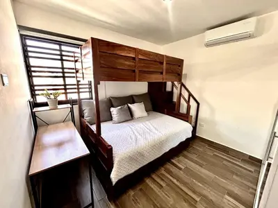 Cama o camas de una habitación en Azul Pacifico Amplia casa familiar para disfrutar
