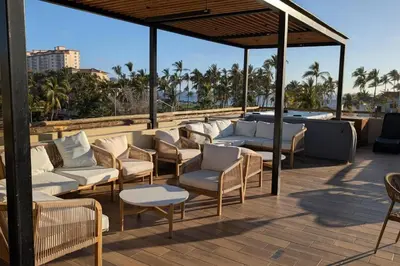 Zona de estar de Oceanna 333 Hermoso departamento en cerritos
