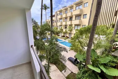 Piscina en o cerca de Oceanna. Acogedor departamento a pasos de la playa