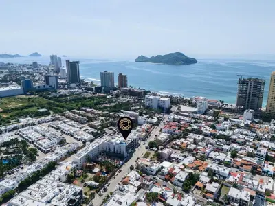 Vista general de Mazatlán o vista desde el apartamento