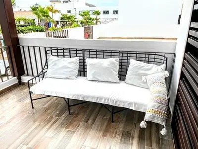 Un balcón o terraza de Casa azul Marino