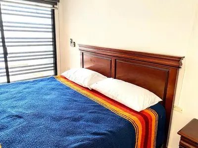 Cama o camas de una habitación en Casa azul Marino
