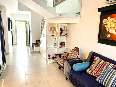 Zona de estar de Casa azul Marino