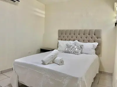 Cama o camas de una habitación en Casa 12 Blvd Morelos Centrica Muy cerca de todo