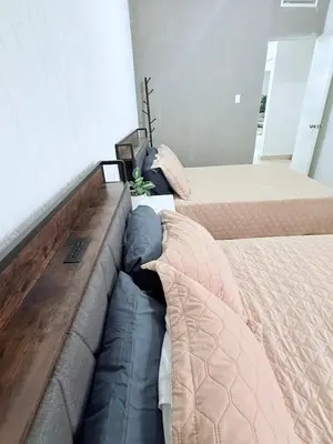 Cama o camas de una habitación en Casa Equipada, Bien Ubicada, Cerca Fiscalia