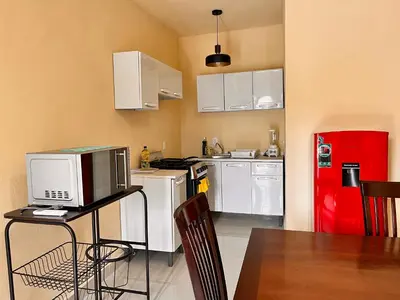 Una cocina o zona de cocina en Depa Familiar