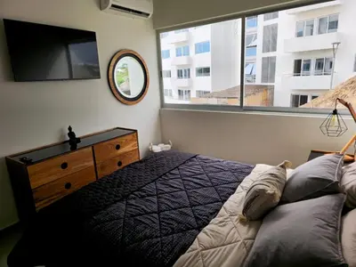 Cama o camas de una habitación en Bluu lagoons