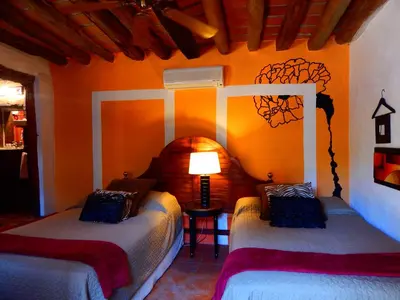 Cama o camas de una habitación en Hotel Torres Del Fuerte