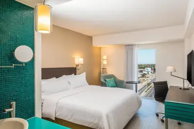 Cama o camas de una habitación en Fiesta Inn Los Mochis