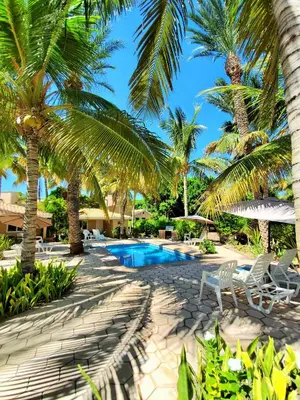 Jardín al aire libre en Coco Cabañas and Casitas Vacation Rentals