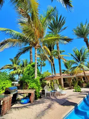 Jardín al aire libre en Coco Cabañas and Casitas Vacation Rentals