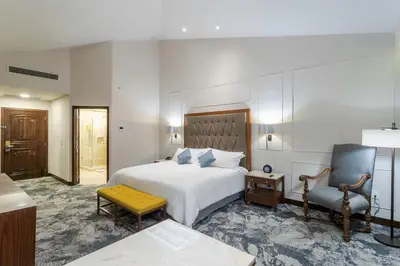 Cama o camas de una habitación en Casa Mayor Saltillo, Hotel Hacienda
