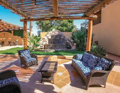 Zona de estar de Hacienda Suites Loreto