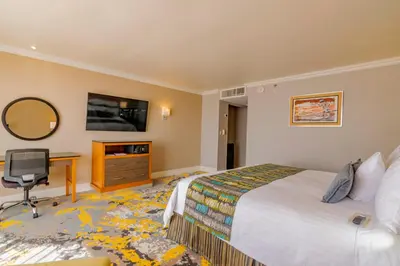 Cama o camas de una habitación en Hotel Lucerna Ciudad Juarez