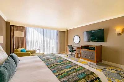 Cama o camas de una habitación en Hotel Lucerna Ciudad Juarez
