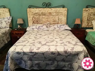 Cama o camas de una habitación en Hostal Doña Carlota Hotel