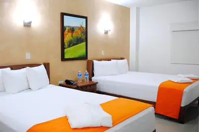 Cama o camas de una habitación en Gran Hotel Residencial Galerias