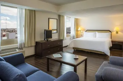 Cama o camas de una habitación en Fiesta Inn Ciudad Juarez