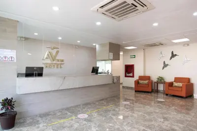 El vestíbulo o zona de recepción de Hotel Ave Inn Mazatlán