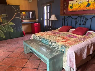Cama o camas de una habitación en Casa de Leyendas