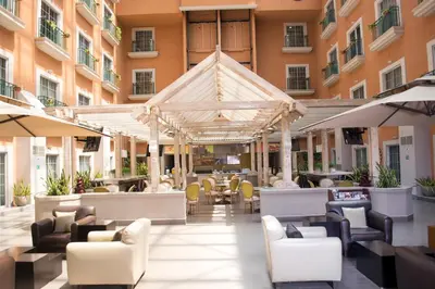 Zona de estar de iStay Hotel Ciudad Juarez