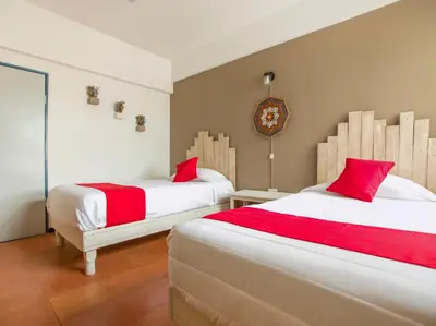 Cama o camas de una habitación en Hotel Allende 104