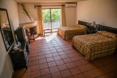 Cama o camas de una habitación en Hotel Playa de Cortes