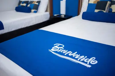 Cama o camas de una habitación en La Estancia Apartments Mazatlan