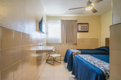 Cama o camas de una habitación en Hotel Mazatlan