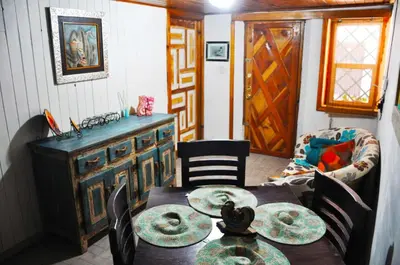 Zona de estar de Lindo Departamentito en Creel