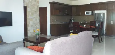 Una cocina o zona de cocina en RENTA VACACIONAL A 2 CUADRAS DE LA PLAYA O MALECON DE MAZATLAN
