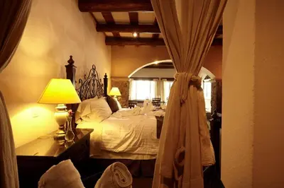 Cama o camas de una habitación en Hotel Quinta Mision