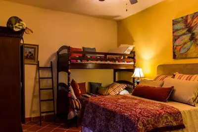 Cama o camas de una habitación en Casa Encantada