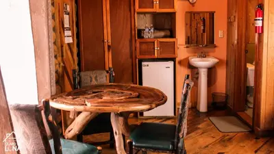 Una cocina o zona de cocina en Cabañas Claro de Luna