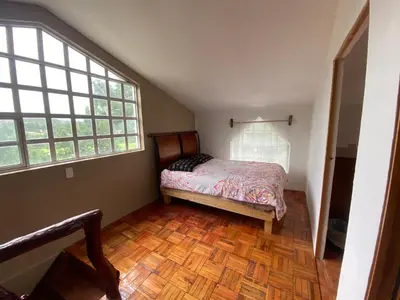 Cama o camas de una habitación en Cabañas el Pino 0