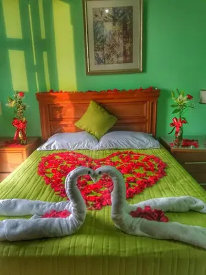 Cama o camas de una habitación en Hotel Santa Elena