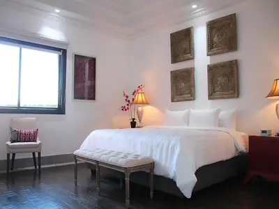 Cama o camas de una habitación en Hotel Boutique Villa Toscana