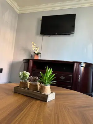 Una televisión o centro de entretenimiento en Zona dorada: amplio departamento para 12