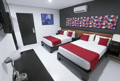 Cama o camas de una habitación en Hotel Dwana