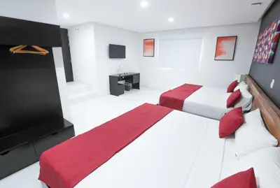 Cama o camas de una habitación en Hotel Dwana